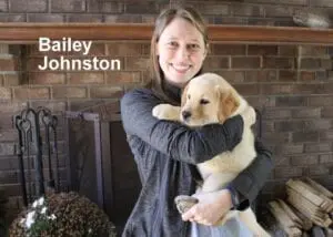 Bailey Johnston and her dog