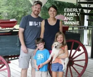 The Eberly family and Winnie