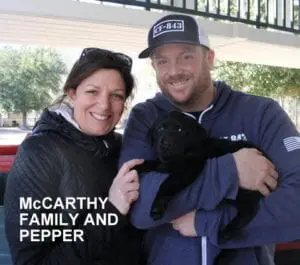 The McCarthty family and Pepper