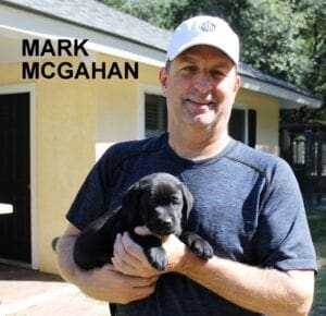 Mark McGahan and his new pup