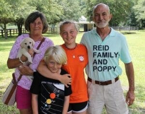The Reid family and Poppy